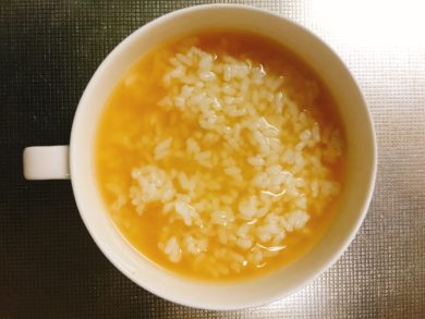 レンジで簡単 チーズとノリの味噌リゾット