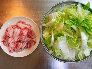 白菜と豚バラ肉